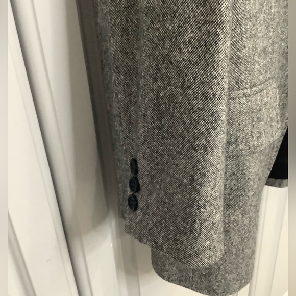 Faconnable Men’s 100% Wool Sport Coat Jacket Blazer Herringbone Gray Sz XL - Picture 7 of 9